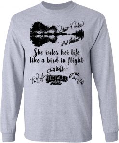 Fleetwood Mac She Rules Her Life Like A Bird In Flight Signatures Shirt