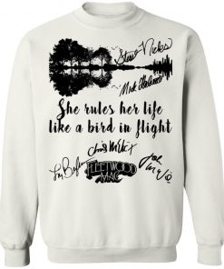 Fleetwood Mac She Rules Her Life Like A Bird In Flight Signatures Shirt