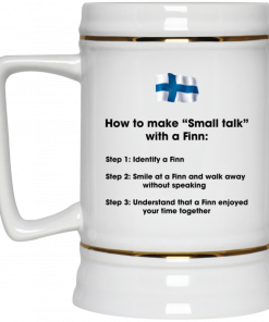 How To Make Small Talk With A Finn Mug, Coffee Mug, Travel Mug