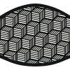 3D Cube Design Black Print Face Mask
