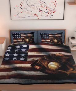 American Flag Baseball Bedding Set