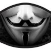 Anonymous Mouth Smile Black Face Mask
