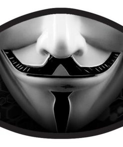 Anonymous Mouth Smile Black Face Mask