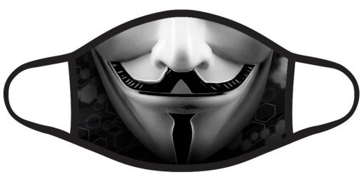 Anonymous Mouth Smile Black Face Mask