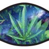 Colorful Green Leaf Marijuana Galaxy Face Mask