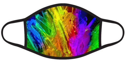 Colorful Rainbow Crystals Tie Dye Face Mask