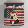 French Bulldog American Flag Bedding Set