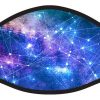 Galaxy Stars Blue Night Black Print Face Mask