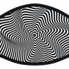 Optical Illusion Line Black White Confusion Spiral Face Mask