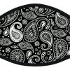 Paisley Print Black Bandana Face Mask