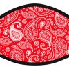 Paisley Print Red Bandana Face Mask