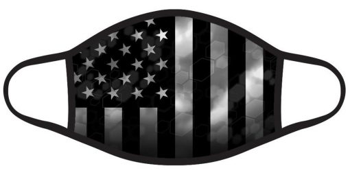 Patriotic American Flag Black Stripe Face Mask