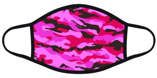 Red Pink Camouflage Camo Designed Army Face Mask