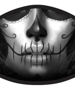 Skeleton Mouth Black Face Mask