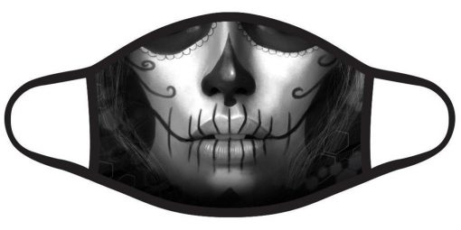 Skeleton Mouth Black Face Mask