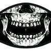 Skull Mouth Black Face Mask