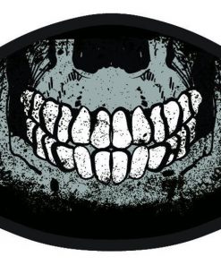 Skull Mouth Black Face Mask Reusable