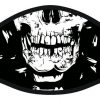 Skull Mouth Black Face Mask Reusable Washable