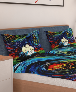 Snoopy And Charlie Brown Van Gogh Bedding Set