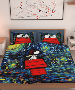 Snoopy Sleep Dream Van Gogh Bedding Set