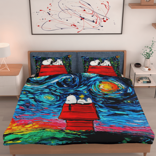 Snoopy Sleep Van Gogh Bedding Set