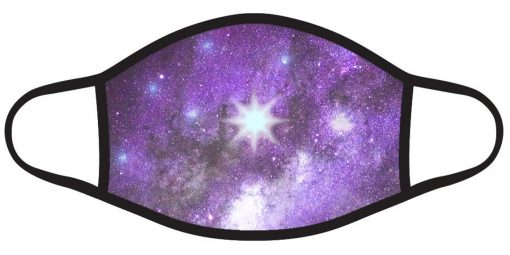 Starry Night Purple Galaxy Space Stars Face Mask