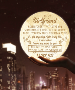 To My Girlfriend Never Forget That I Love You You Are My Soulmate Moon Lamp