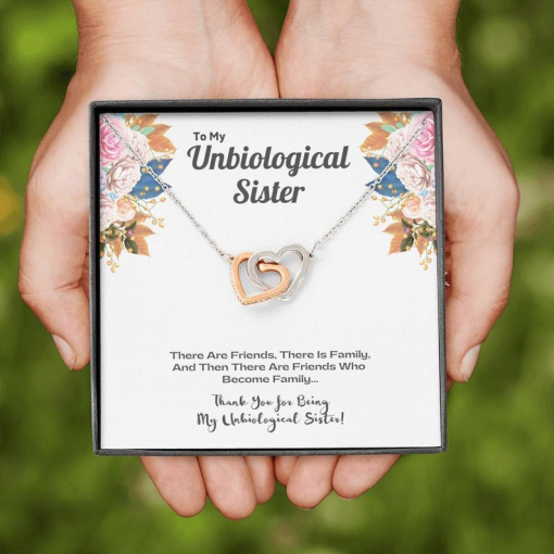 To My Unbiological Sister Thank You For Being Mu Unbiological Sister Necklace