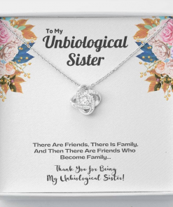 To My Unbiological Sister There Are Friends, There Is Family, And Then There Are Friends Who Become Family Necklace