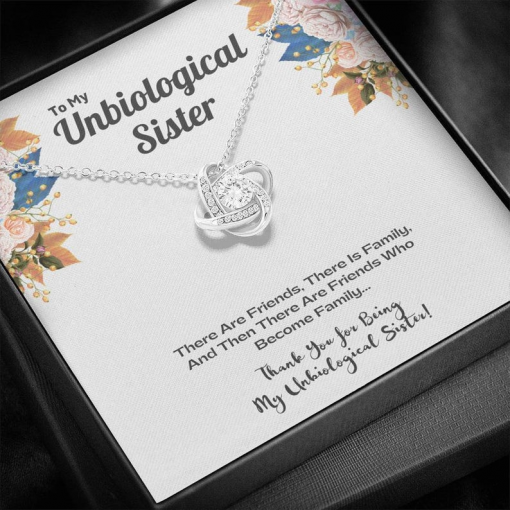 To My Unbiological Sister There Are Friends, There Is Family, And Then There Are Friends Who Become Family Necklace