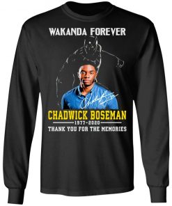 Wakanda Forever Chadwick Boseman 1977 2020 Signature Thank You For The Memories Shirt