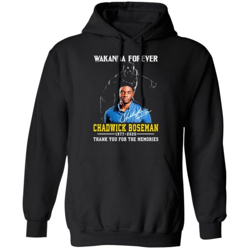 Wakanda Forever Chadwick Boseman 1977 2020 Signature Thank You For The Memories Shirt