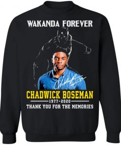 Wakanda Forever Chadwick Boseman 1977 2020 Signature Thank You For The Memories Shirt