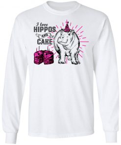I Love Hippos And Cake Shirt