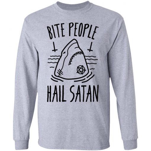 Bite People Hail Satan Shark Shirt