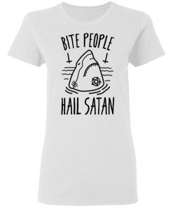 Bite People Hail Satan Shark Shirt