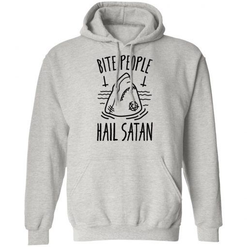 Bite People Hail Satan Shark Shirt