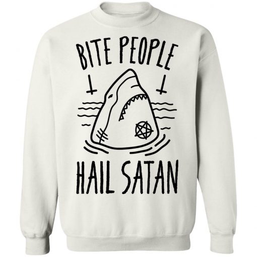 Bite People Hail Satan Shark Shirt