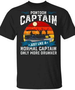 Funny Pontoon Captain Boat Lake Boating Beer Gift For Dad Shirt