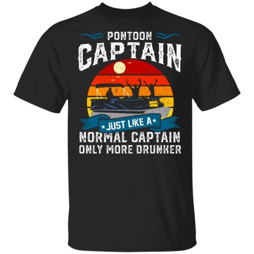 Funny Pontoon Captain Boat Lake Boating Beer Gift For Dad Shirt