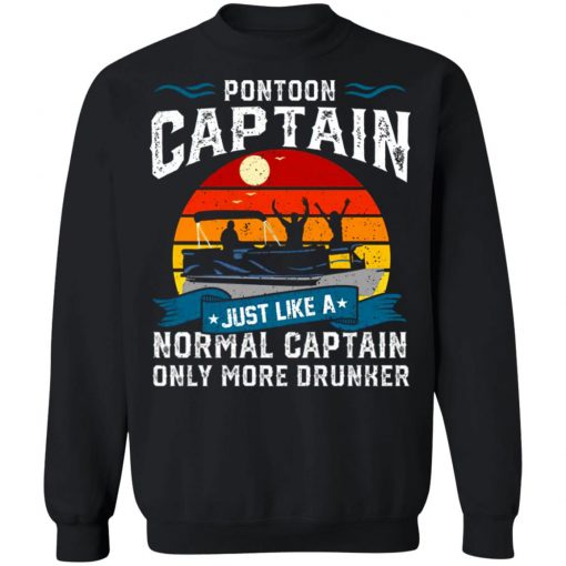 Funny Pontoon Captain Boat Lake Boating Beer Gift For Dad Shirt