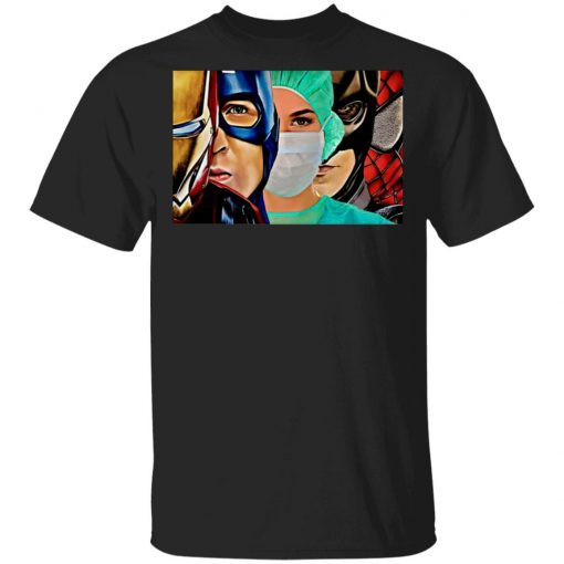 Nurse Superheroes Iron Man Captain America Shirt