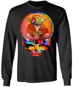 Yoda Listening Music Grateful Skull Shirt