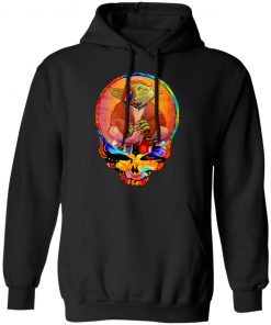 Yoda Listening Music Grateful Skull Shirt