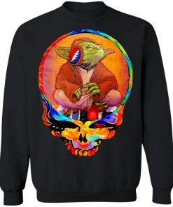 Yoda Listening Music Grateful Skull Shirt