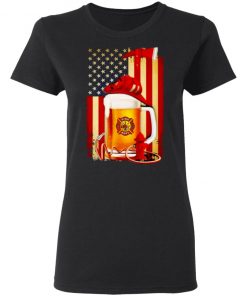 Beer Fire Dept American Flag Shirt