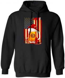 Beer Fire Dept American Flag Shirt