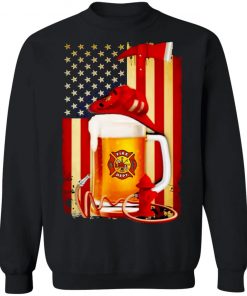 Beer Fire Dept American Flag Shirt