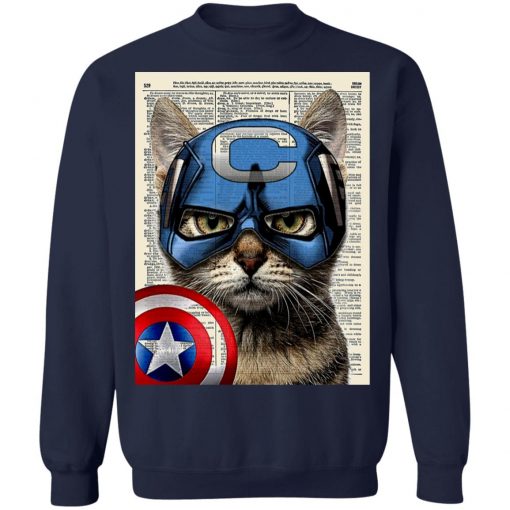 Cat Captain America Shirt, Hoodie, Long Sleeve