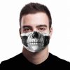 Cartoon Human Skull Skeleton Face Mask